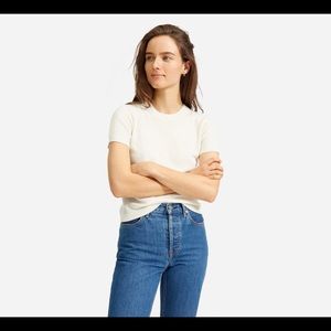 NWOT Everlane Cashmere Sweater Tee Ivory